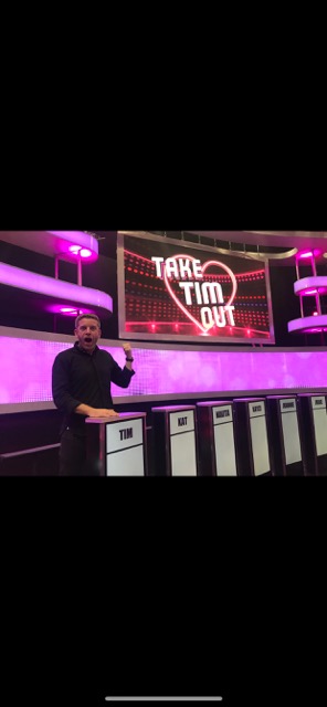 Tim on the Take Me Out set