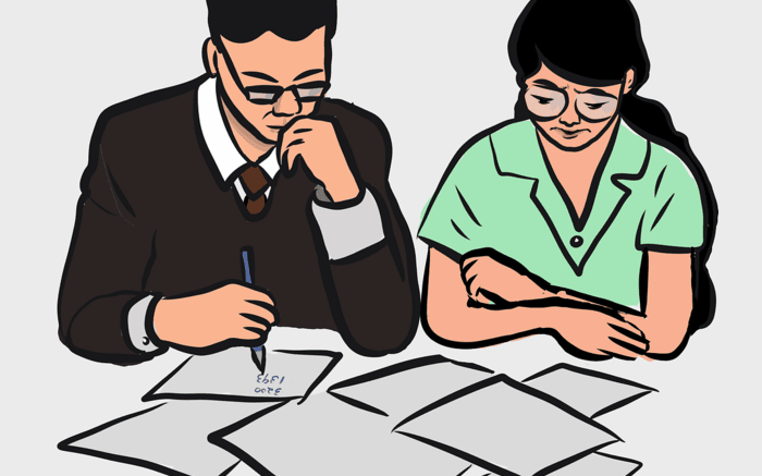 Money problem couple family